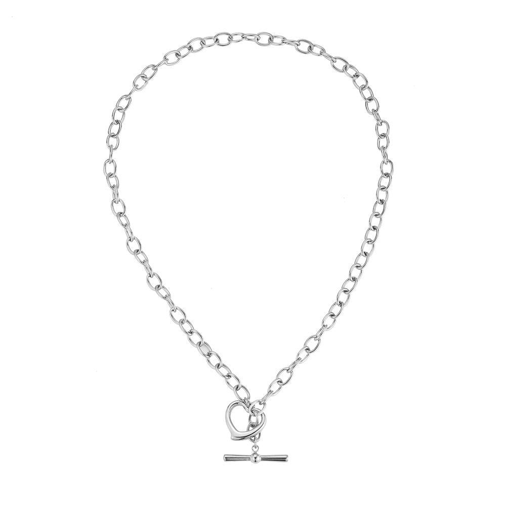 SWUNG HEART ANCHOR EDELSTAHL KETTE